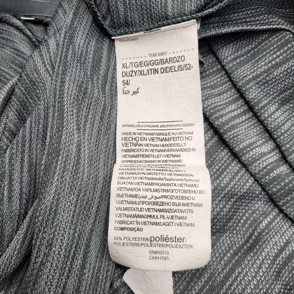 Under Armour Men Polo XL Gray Striped Performance‎ Polo Gorpcore Logo Short